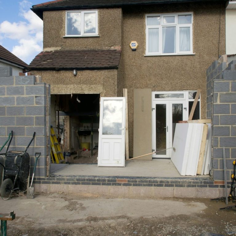 load bearing wall removed and steel installed in Poole house